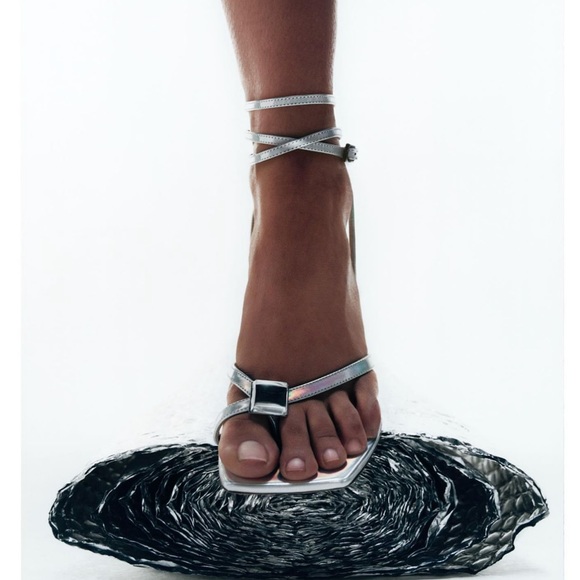 Paul Andrew 95 Strappy Crystal & Leather Sandal